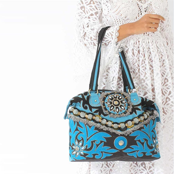 BORSA RICAMATA MODA POSITANO